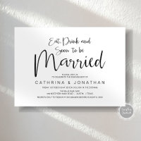 Hand Lettered, Black script, Engagement Party