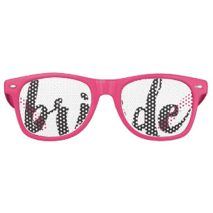 Hand Lettered Bride Swag Party Glasses