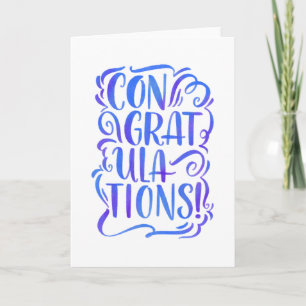 Hand-lettered Congratulations Greeting Card