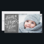 Hand Lettered Faith Hope Love Religious Christmas Holiday Card<br><div class="desc"></div>
