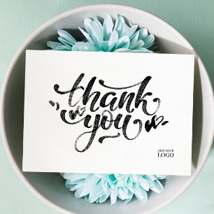Hand Lettered Funky Branded Thank You Card