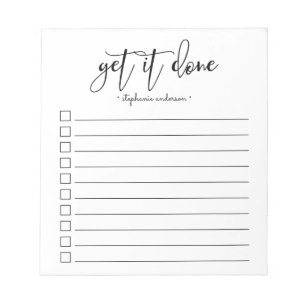 Hand-Lettered Get it Done Personalized Notepad