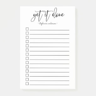 Hand-Lettered Get it Done Personalized Post-it Notes