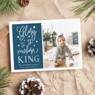 Hand Lettered Glory   Christmas Photo Card