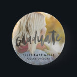 Hand Lettered Graduate | Graduation Photo Button<br><div class="desc"></div>