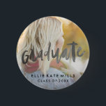 Hand Lettered Graduate | Graduation Photo Button<br><div class="desc"></div>