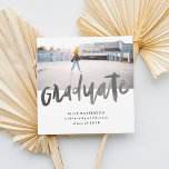 Hand Lettered Graduate | Square Announcement Card<br><div class="desc"></div>