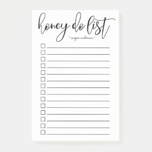 Hand-Lettered Honey Do List Personalized Post-it Notes