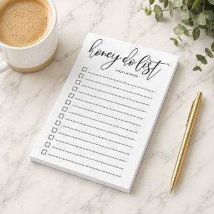 Hand-Lettered Honey Do List Personalized Post-it Notes