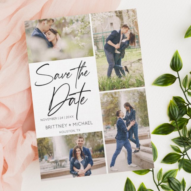 Hand Lettered Image Collage Save The Date (Creator Uploaded)