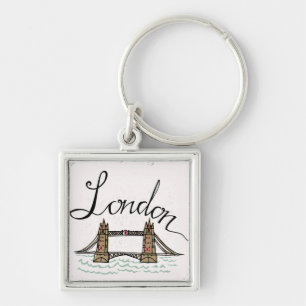 Hand Lettered London Bridge Keychain