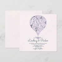 Hand Lettered Love Lavender Purple Wedding Square