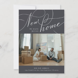 Hand Lettered New Home Moving Announcement