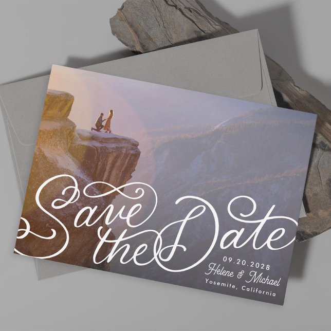 Hand-lettered Photo Save The Date (Creator Uploaded)