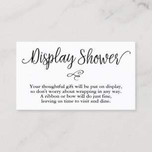 Hand Lettered Script Baby Shower Gift Display Card