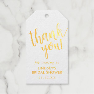 Hand-Lettered Script Bridal Shower Thank You Favou Gift Tags