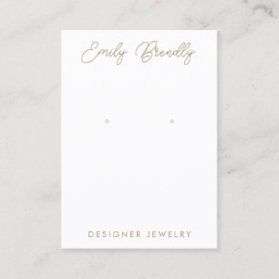 Hand Lettered Script Jewellery Earring Display Business Card