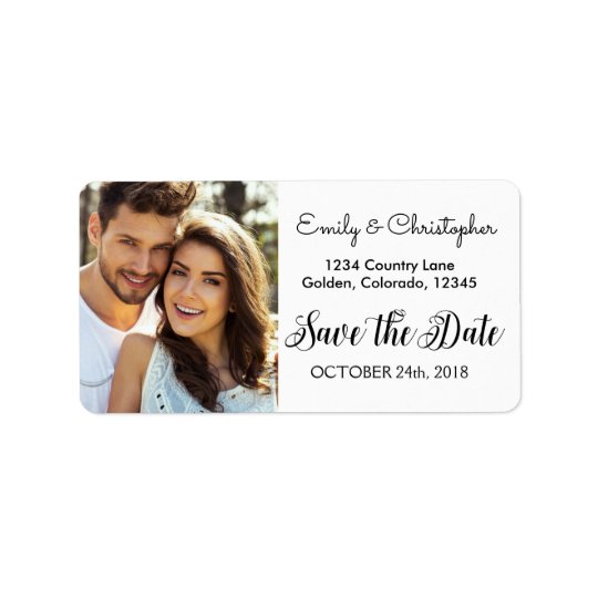 Hand Lettered Script Wedding Save the Date Photo