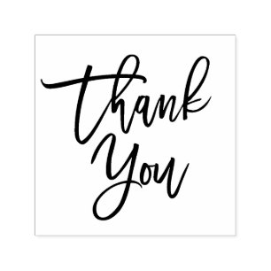 Hand Lettered Thank You Script Self-inking Stamp
