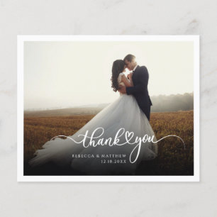 Hand-Lettered Thank You Wedding Photo Budget Card