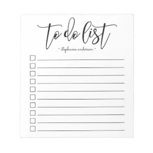 Hand-Lettered To Do List Personalized Notepad