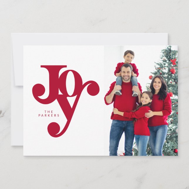 Hand-lettered, typographic Joy photo (Front)