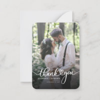 Hand-Lettered Wedding Photo Thank You