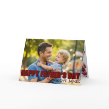 Hand-Lettered White Script Photo Father's Day