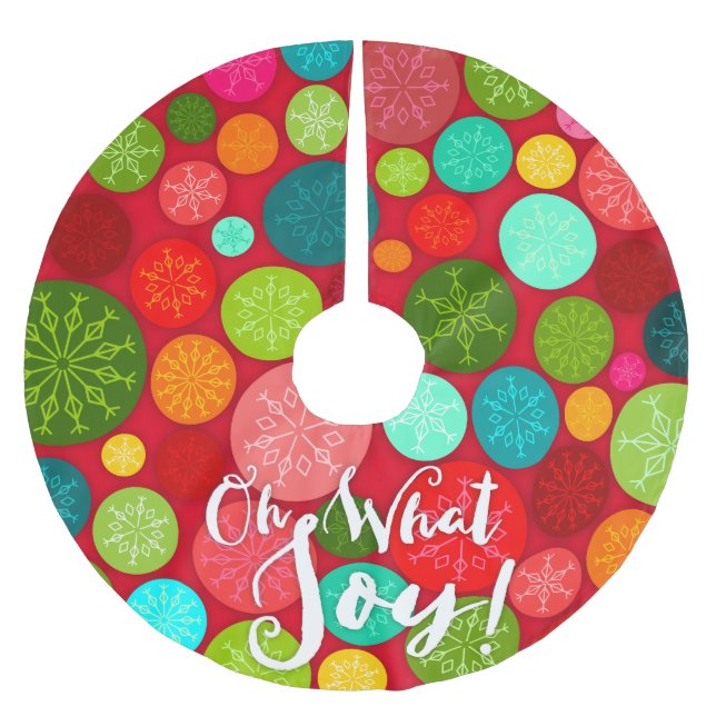 hand+lettering brushed polyester tree skirt (Front)