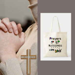 Hand Lettering Colourful Prayers Church Bag