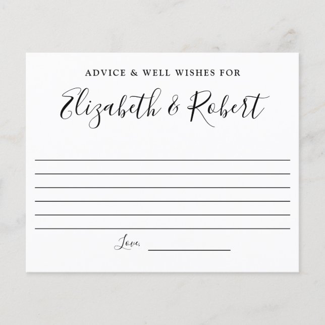 Hand Lettering elegant simple advice well wishes (Front)