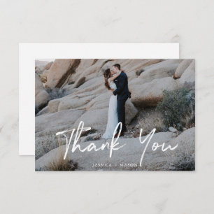 Hand Lettering Wedding Thank You Card
