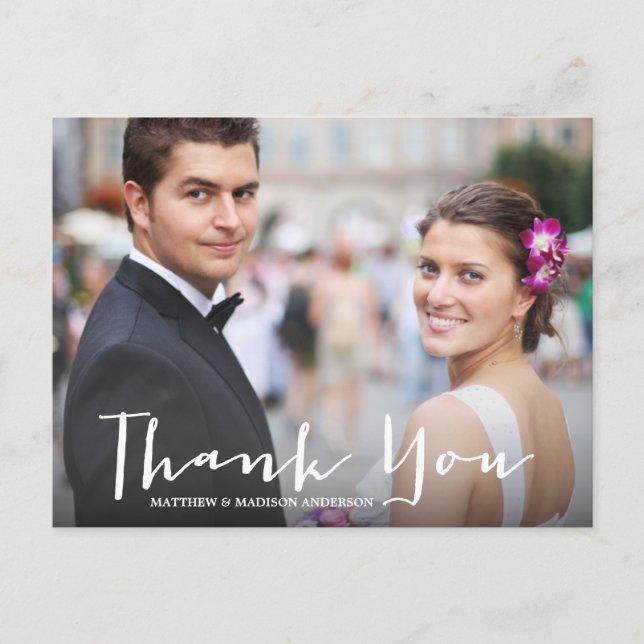 HAND LETTERING | WEDDING THANK YOU POST CARD (Front)