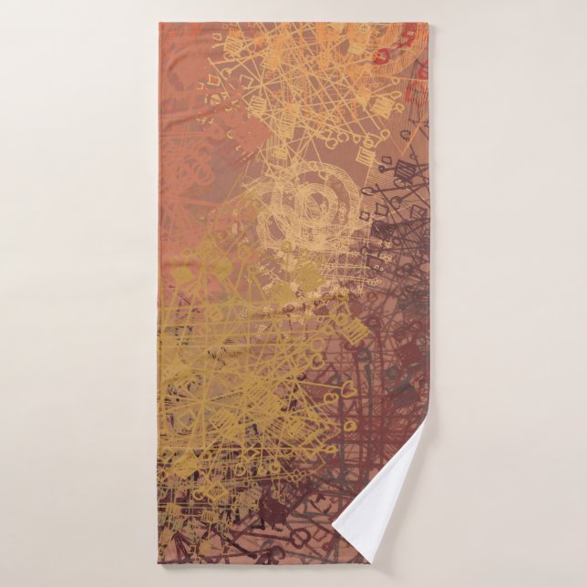 Hand made art. Colourful texture. Modern artwork.  Bath Towel (Bath Towel)