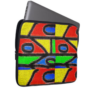 Hand-made mosaic, Painting Barcelona Tilles Case-M Laptop Sleeve