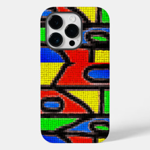 Hand-made mosaic, Painting Barcelona Tilles  Case-Mate iPhone 14 Pro Case