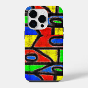 Hand-made mosaic, Painting Barcelona Tilles  iPhone 14 Pro Case