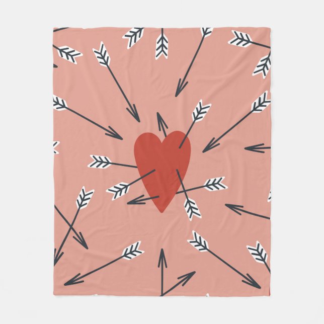 Hand made seamless pattern with flat illustrations fleece blanket (Front)