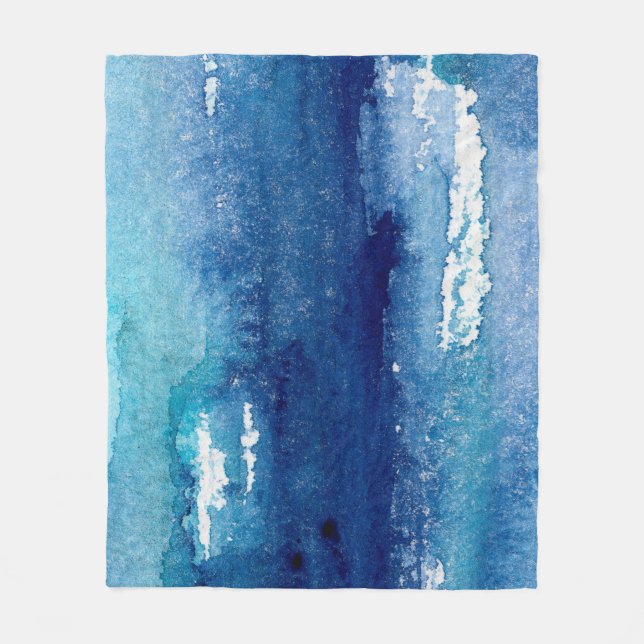 hand made shabby abstract background with watercol fleece blanket (Front)