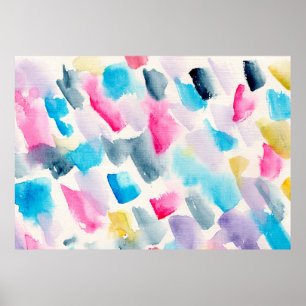 hand made watercolor abstract brush strokes backgr poster