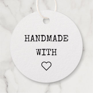 Hand Made With Love product tags