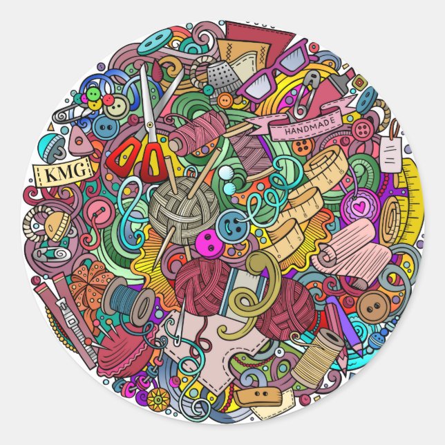 Hand Made with Love Sticker (Front)