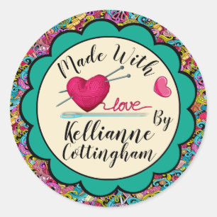 Hand Made with Love Sticker