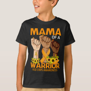 Hand Mama Of A Warrior Rsd Crps Awareness Sunflowe T-Shirt