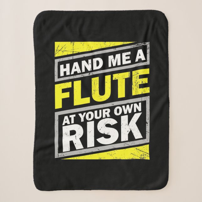 Hand Me A Flute Sherpa Blanket (Front)