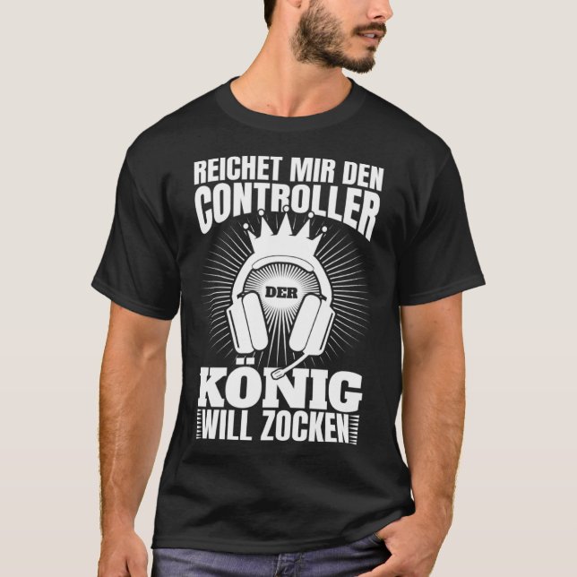 Hand Me The Controller  Gaming Console T-Shirt (Front)