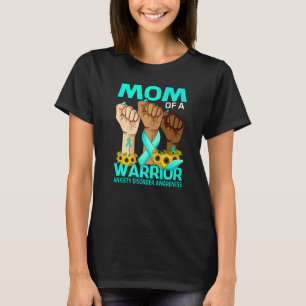 Hand Mom Of A Warrior Anxiety Disorder Awareness T-Shirt