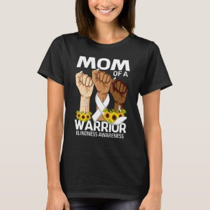 Hand Mom Of A Warrior Blindness Awareness T-Shirt
