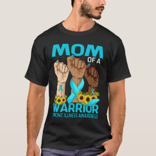 Hand Mom Of A Warrior Chronic Illness Awareness T-Shirt