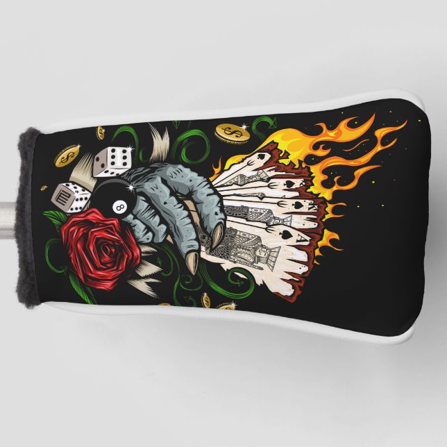Hand Of Cards Golf Head Cover (Front)